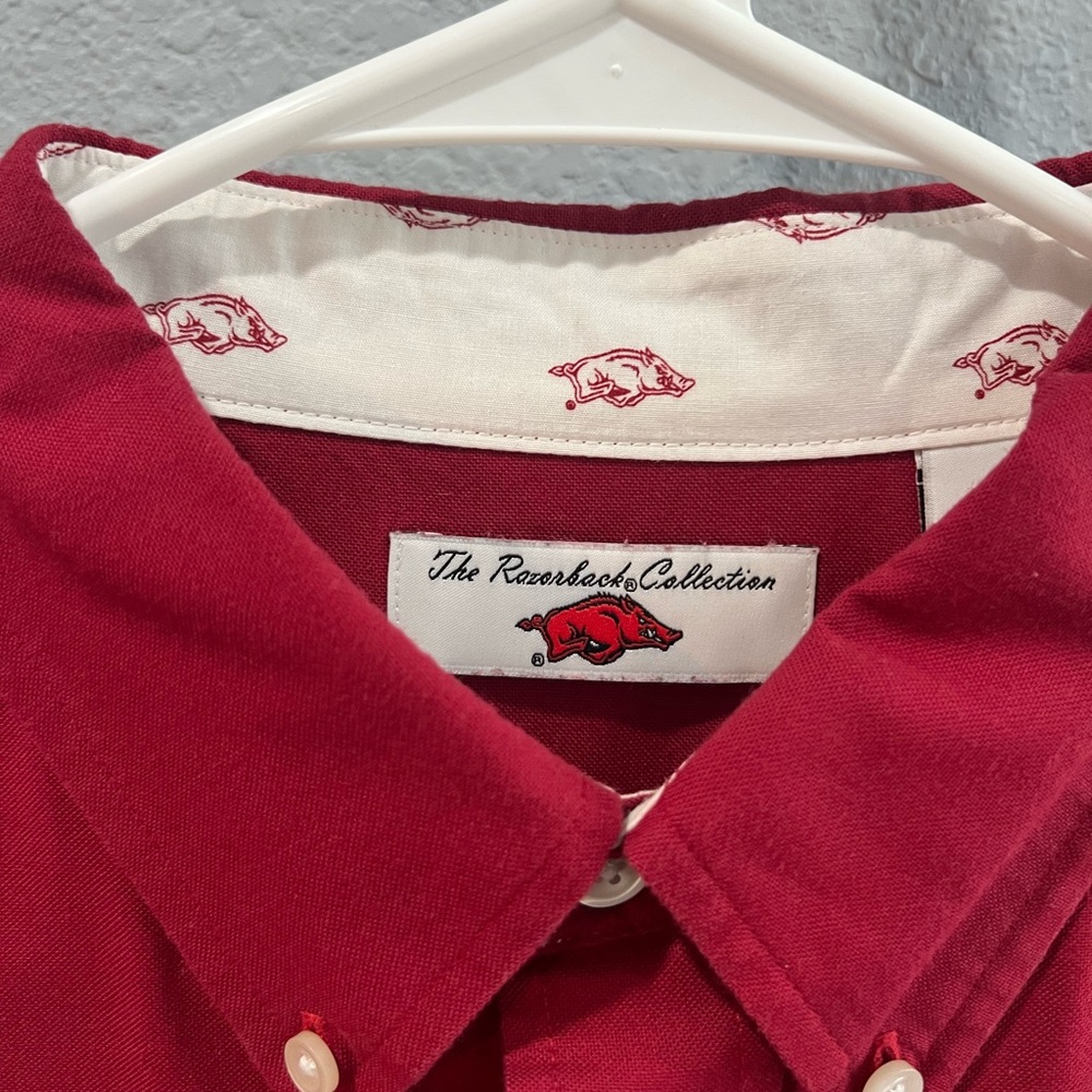 Mens Large Arkansas Razorback Button Down - Picture 3 of 4